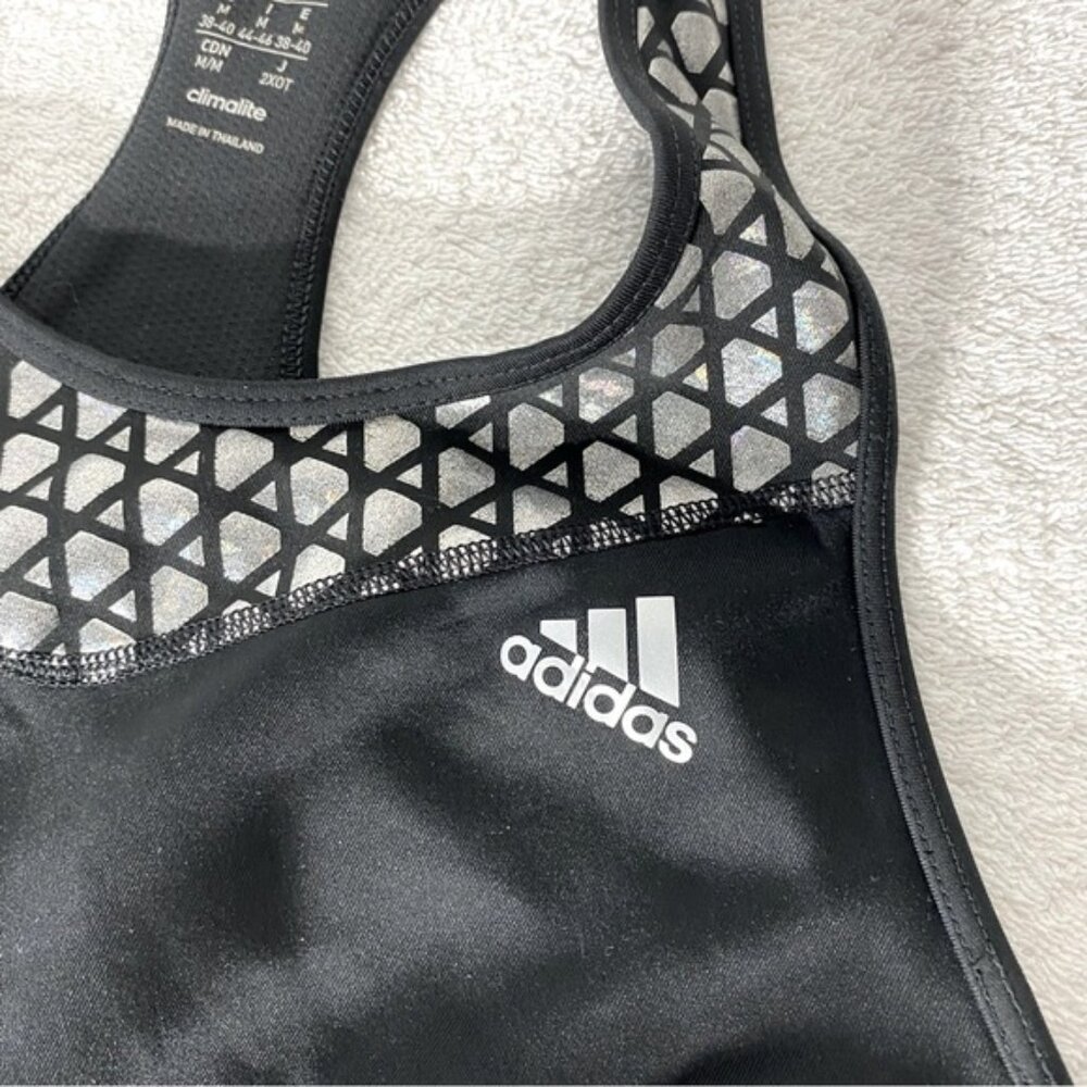 Adidas Climalite Black Sports Bra With Hologram Detail M - Picture 8 of 10